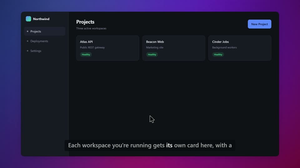 A frame from Create a project and add an API key